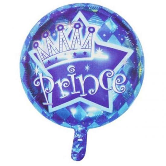 Happyland Yuvarlak Prince Mavi Folyo Balon 18İNC 52X52