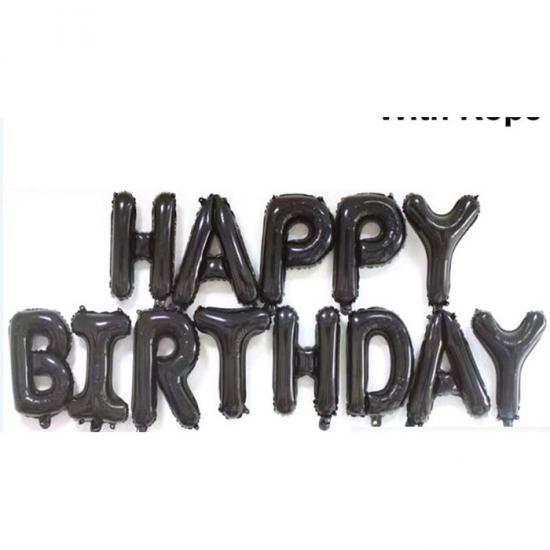 Happyland Happy Birthday Folyo Balon Siyah (35 cm)