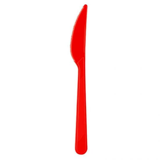 Kırmızı Renkli Plastik Parti Bıçağı 25 li