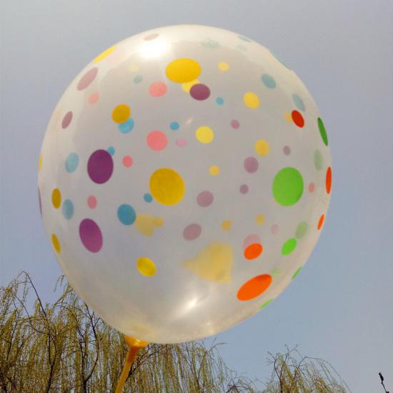 50 Adet Şeffaf Karışık Renkli Lateks Balon