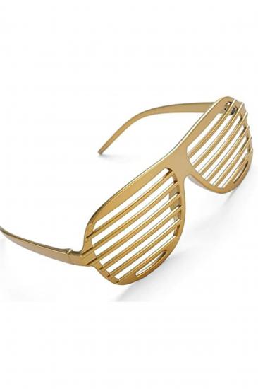 Happyland Parti Gözlüğü Panjurlu Renkli Eğlenceli Cool Gözlük Party Gözlüğü Gold