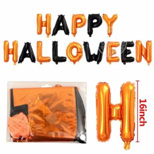 Happy Halloween Yazılı Folyo Balon Set