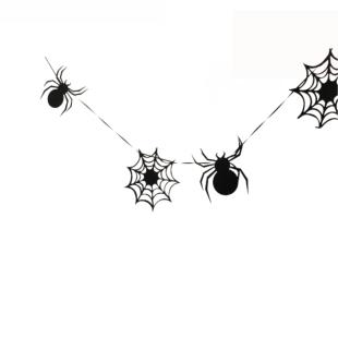 Halloween 5’li Keçe Örümcek Ağ Banner