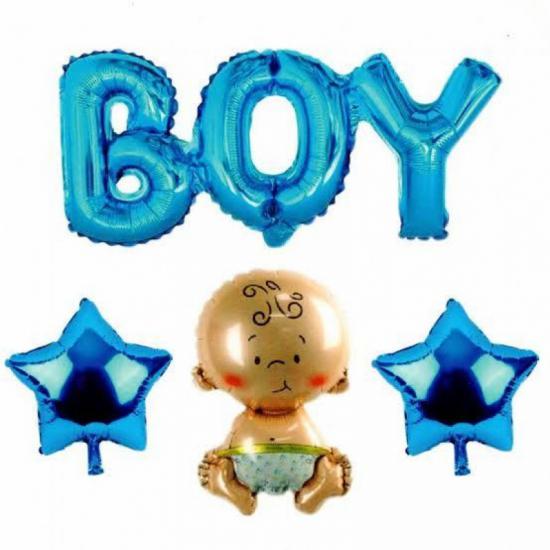 Boy Mavi Folyo Balon Set