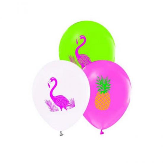 Flamingo Partisi Lateks Balon - 7 Adet
