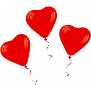20 Adet Kırmızı Düz Kalp Balon