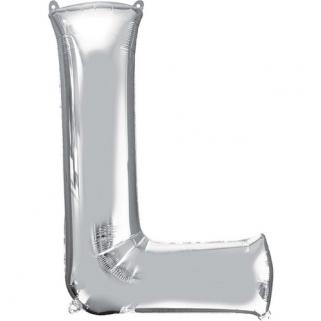 L Harf Gümüş Folyo Balon 90 cm