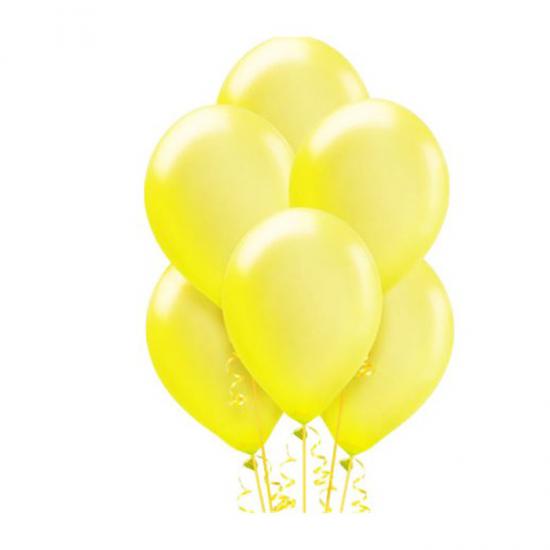 Makaron Pastel Soft Balon Sarı Renkli 7 Adet