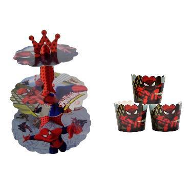 Happyland Spiderman Karakterli Kek Standı + Kek Kapsülü 2’li Set