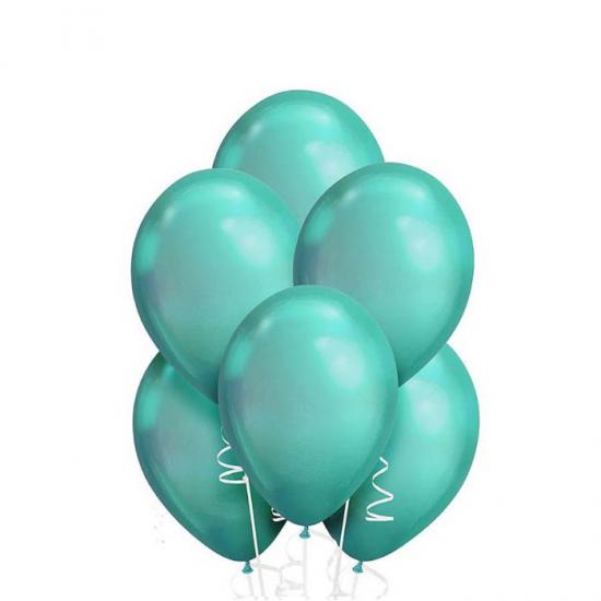 Yeşil Renk Krom Metalik Balon 7 adet