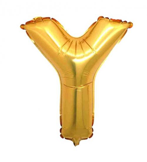 Y Harf Altın Folyo Balon 40 inç