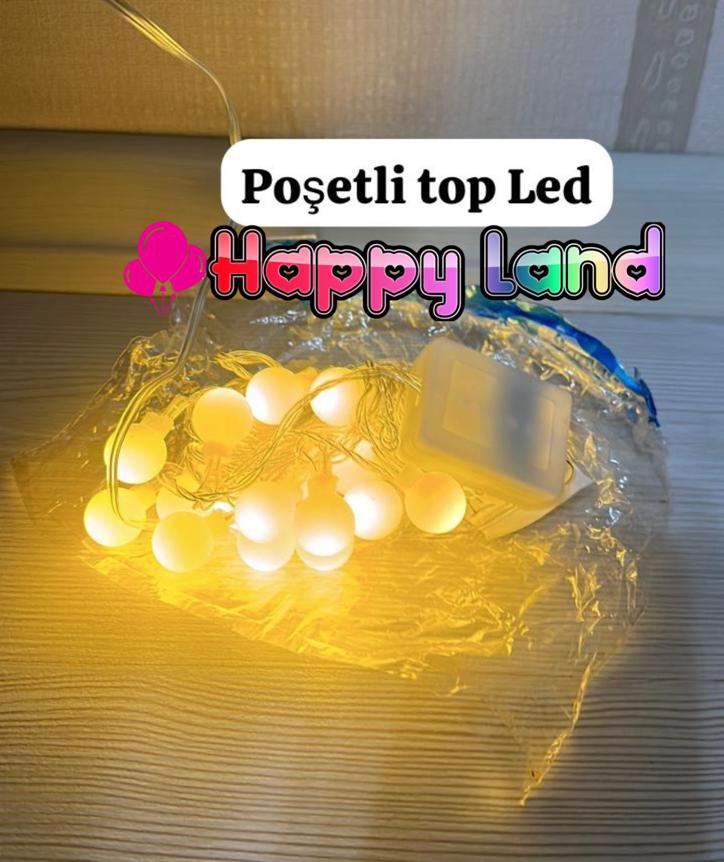 Happyland Yılbaşı Dekorasyon Ağaç Işığı 4 Metre Animasyonlu 20 Ledli Beyaz Kablo Fişli Günışığı Top Led Işık