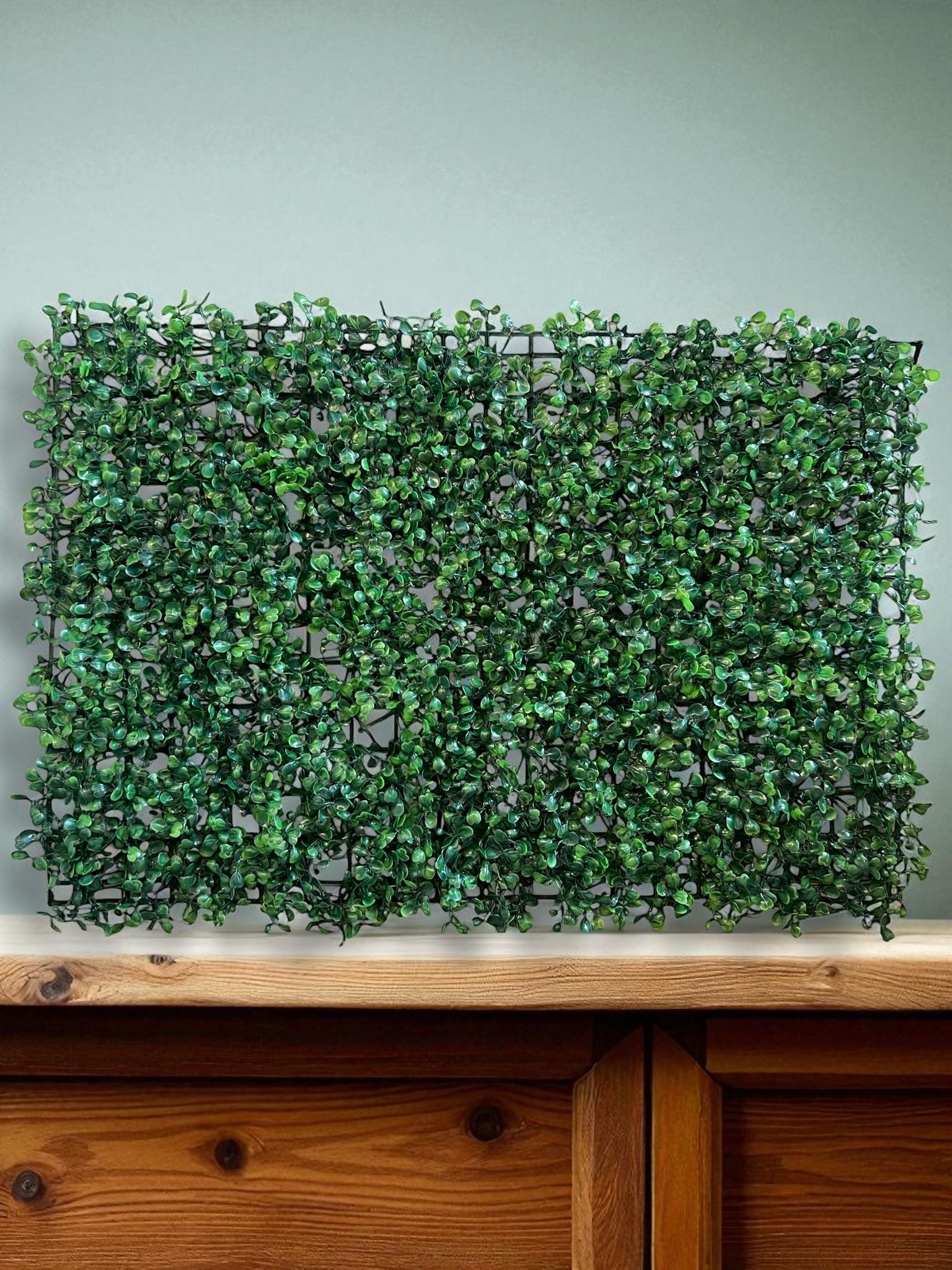 Happyland Yapay Çiçek Duvar Kaplama Panel Şimşir Tabaka 40x60 Cm Yeşil Dikey Bahçe HPY-26164