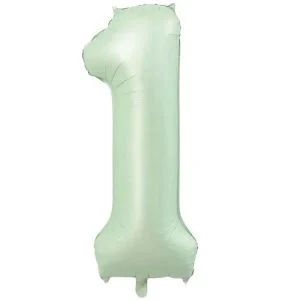 1- RAKAM 34 İNC RETRO YEŞİL RENK BALON 76 CM