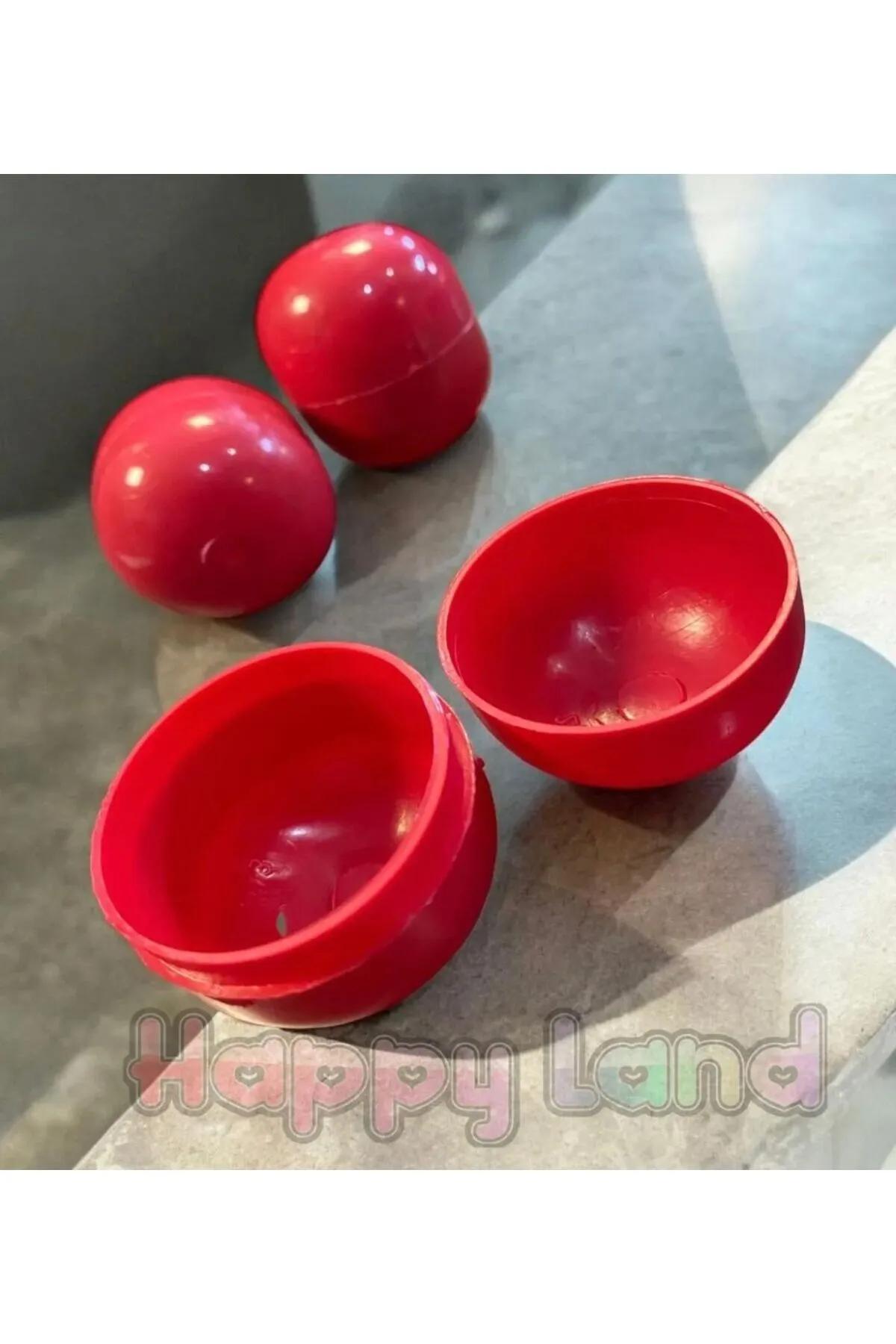 Happyland Yılbaşı Çekiliş Topu Kırmızı Renk 100 adet Çekiliş Topu