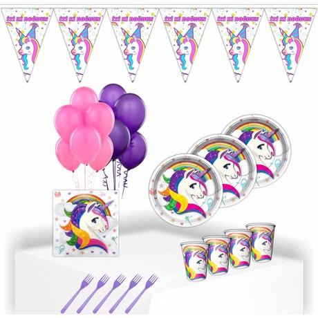 16 Kişilik Unicorn Doğum Günü Seti