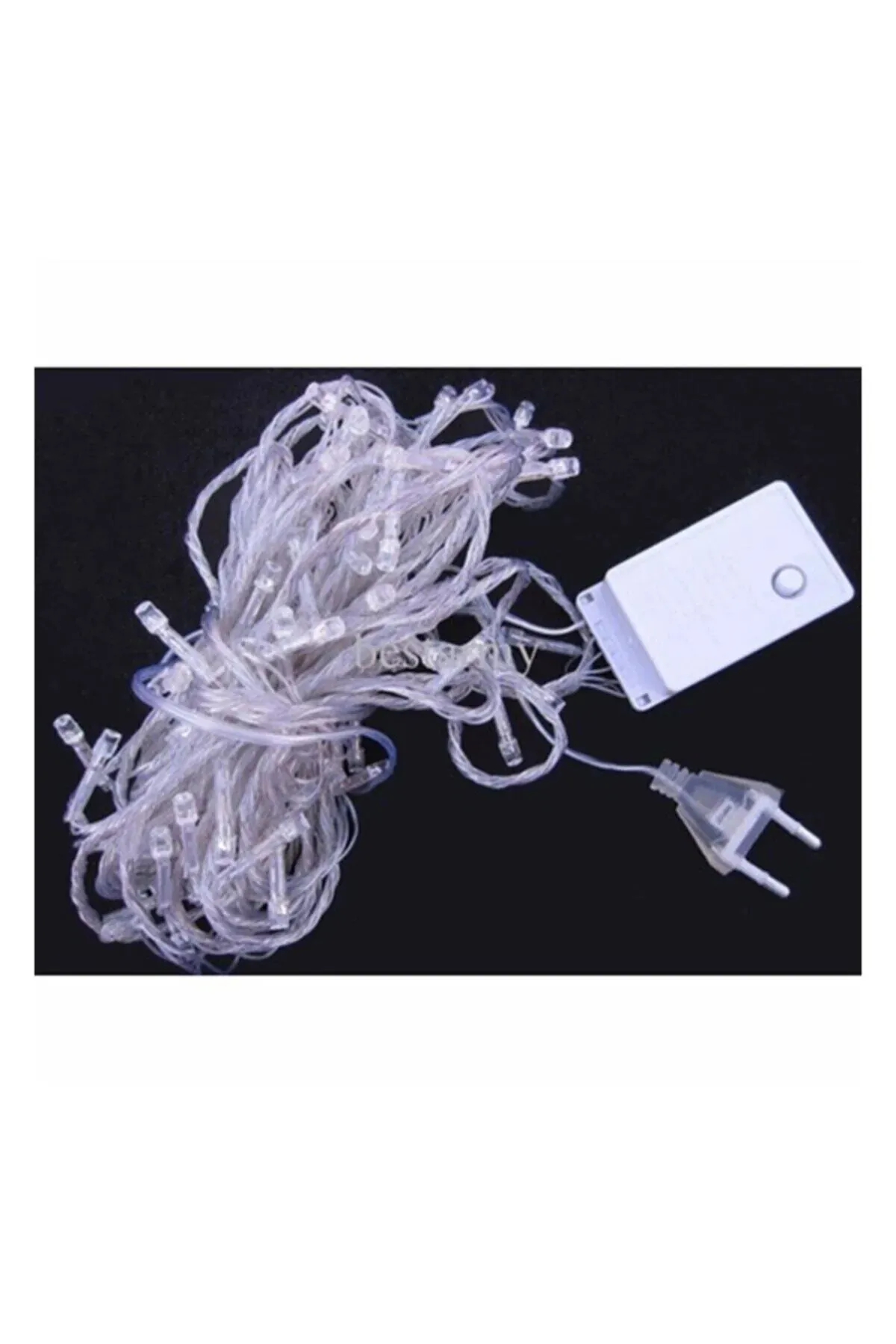 Happyland Yılbaşı 10 Metre Beyaz 100 Ledli Fonksiyonlu Fişli Yılbaşı Ağacı Işığı Dekorasyon Işığı Vitrin Işığı