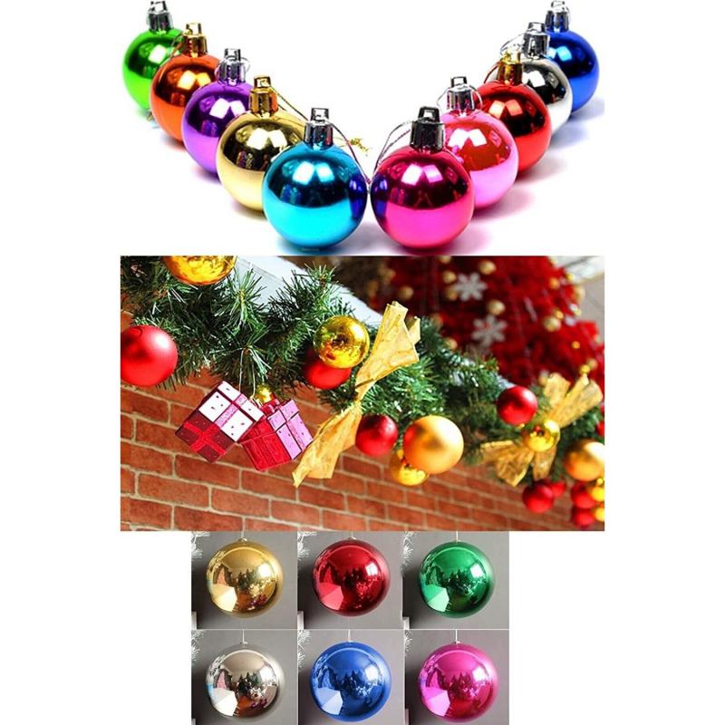 Happyland Yılbaşı Ağacı Süsleme 4 cm Renkli 6’lı Karışık Renkli Cici Top