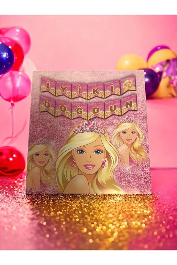 Happyland Barbie İyiki Doğdun Banner Yazı Doğum Günü Yazısı
