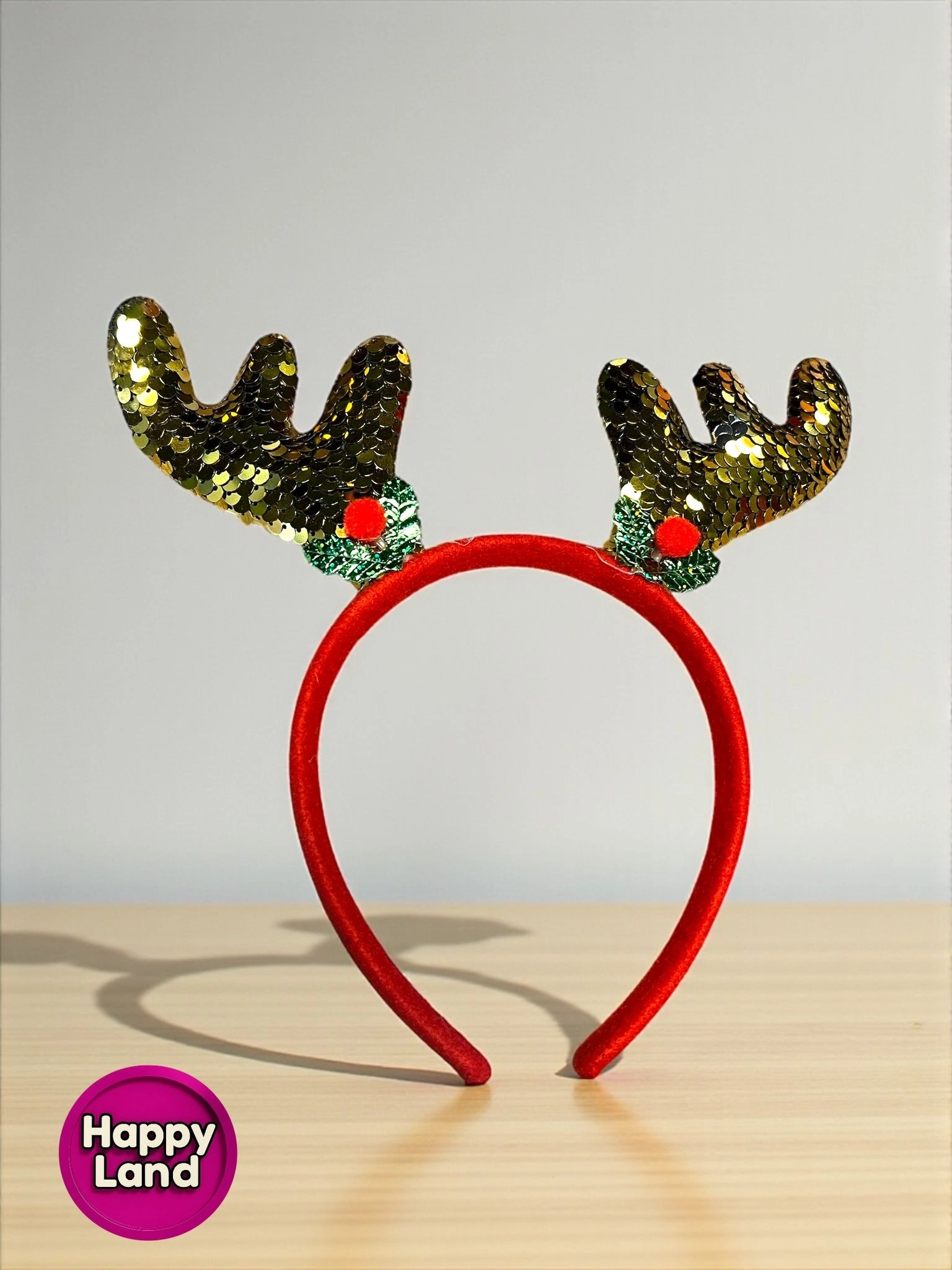 Happyland Yılbaşı Pullu Geyik Taç 1 Yeni Yıl Parti Tacı Yılbaşı Aksesuar Pullu Yeni Model