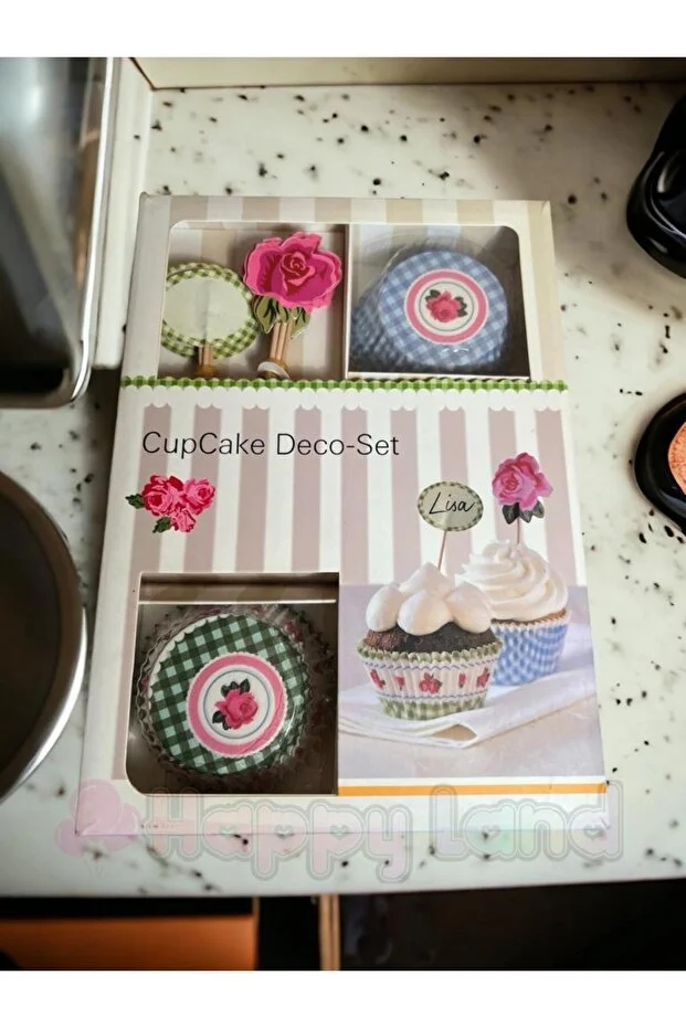 Happyland Cupcake & Kürdan Seti Cupcake Deco Set Doğum Günü Süsü