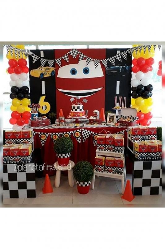 Happyland Arabalar Doğum Günü Konseptleri Seti Cars Konsepti Parti Malzemeleri Lüks Paket