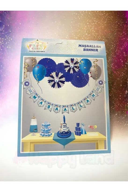 Happyland Iyi Maşallah Banner Sünnet Süsü Banner Yazı