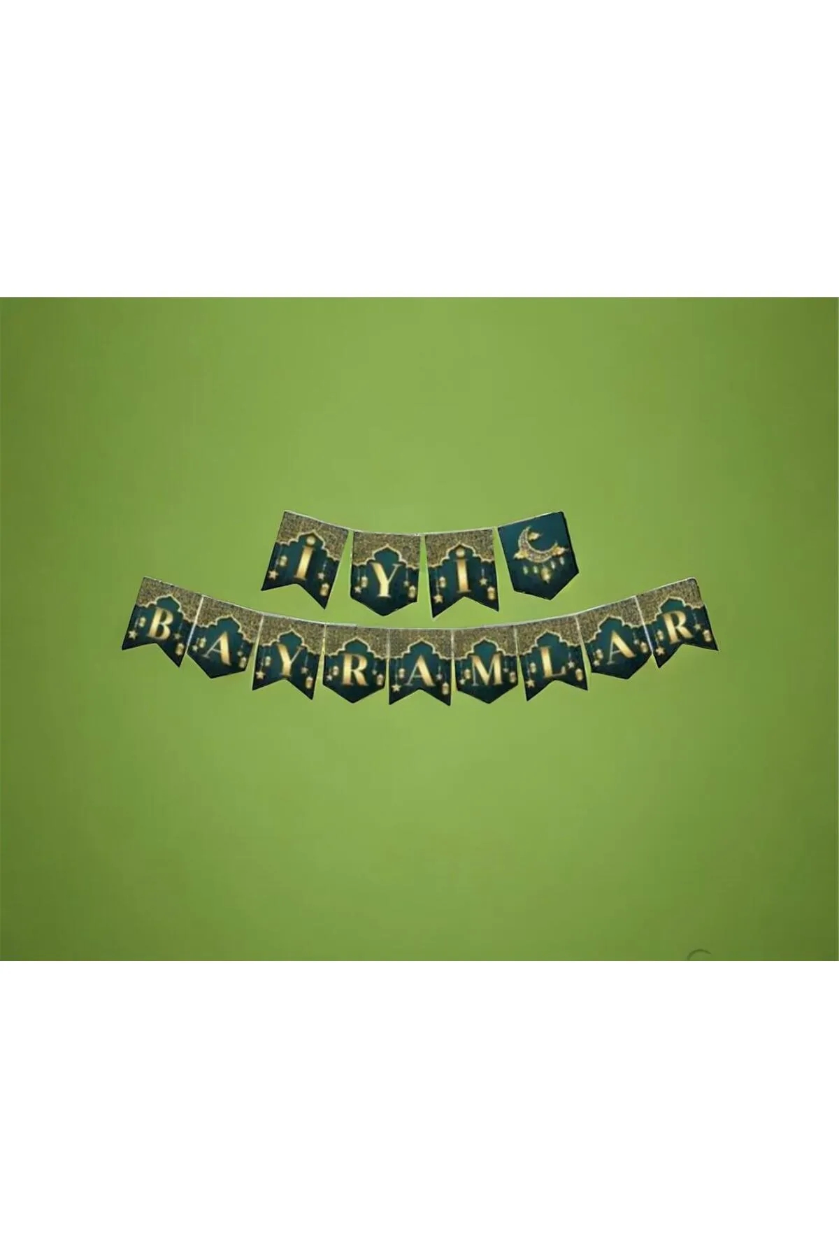 Happyland İyi Bayramlar Yazısı Zigzag Banner Yazı Ramazan Ramazan Kurban Bayramı Süsleri