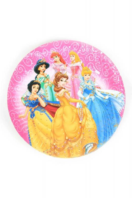 Happyland Disney Prensesleri 6 Prenses Model Figürlü Karton Tabak 8’li 
