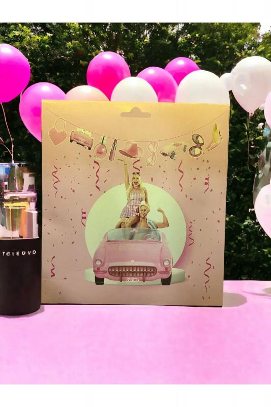 Happyland Barbie Dekoratif Banner Barbie Figürlü Banner Doğum Günü Süs Dekor