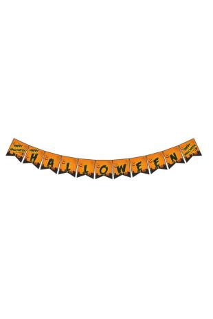 Happy Halloween Zarflı Banner Cadılar Bayramı Süsleme