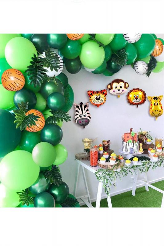 Tropikal Safari Temalı Zincir Balon