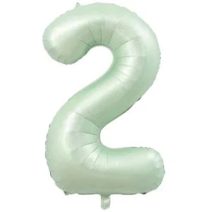 2- RAKAM 34 İNC RETRO YEŞİL RENK BALON 76 CM