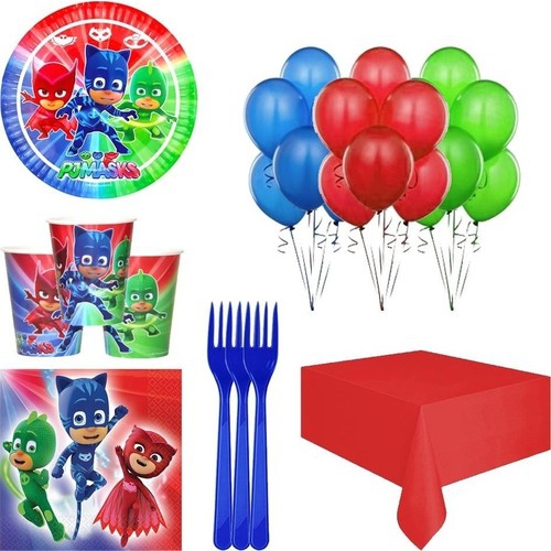 Happyland Pj Maskeliler 8 Kişilik Doğum Günü Malzemesi Parti Seti Paketi