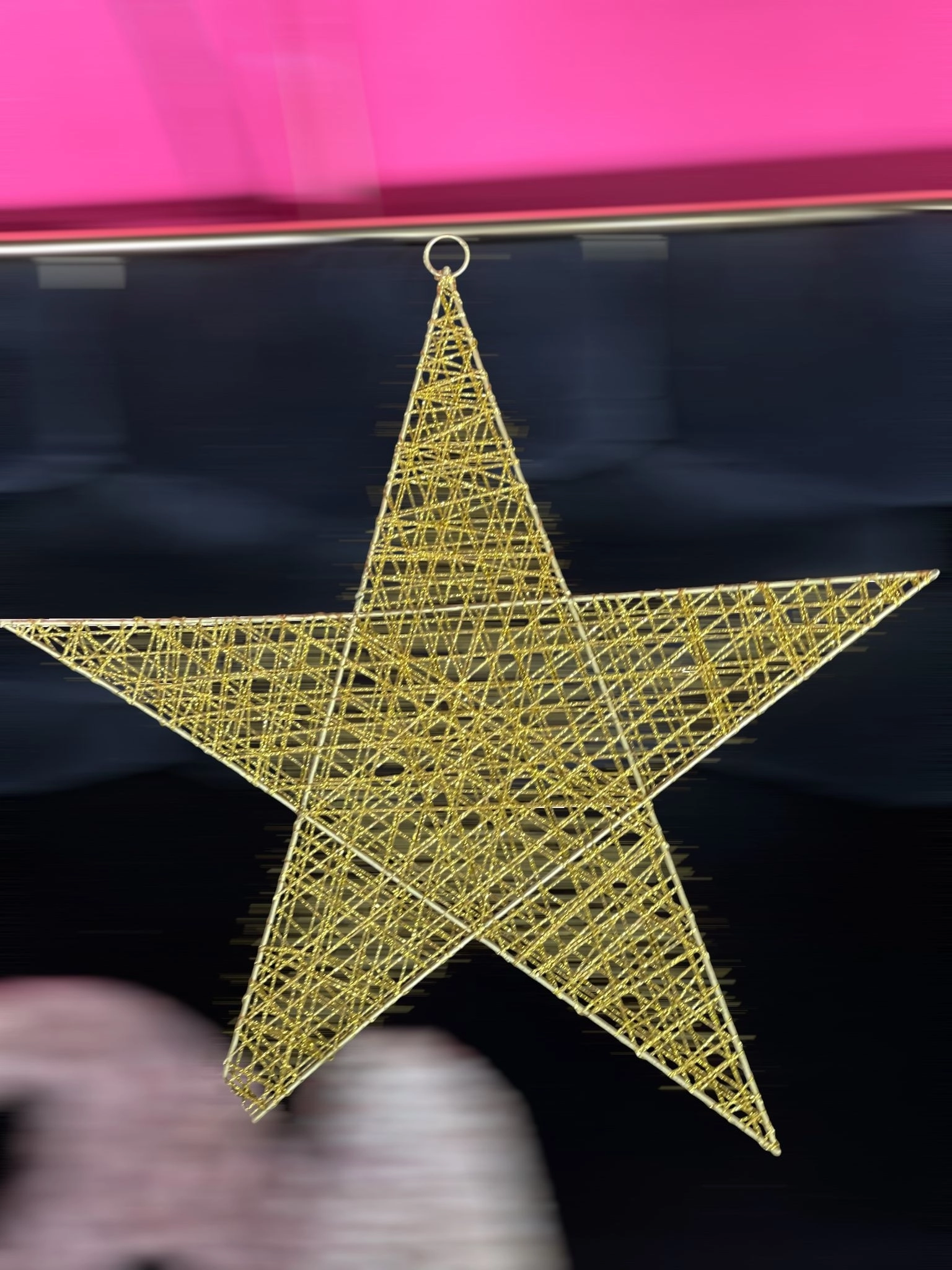 Happyland Dev Boy Gold Yıldız Dekor Yılbaşı Süsü 50 CM Kapı Duvar Ev İş Yeri Yılbaşı Dekoru HP400C