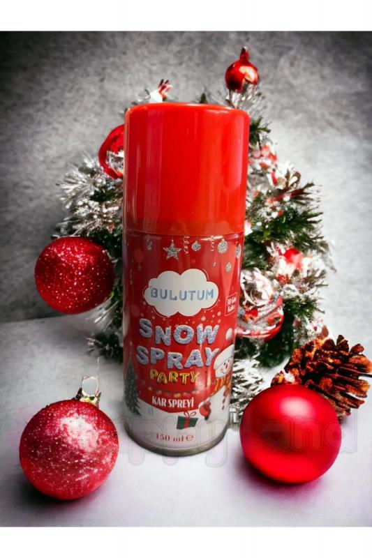 Happyland Yılbaşı Süsleme Kar Spreyi 1 Adet Kalıcı Eriemeyen Kar Spreyi 150ml Cam ve Ağaç Süslemesi 