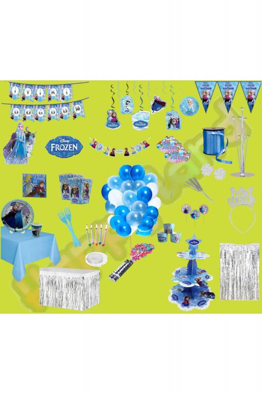 Happyland Frozen Doğum Günü Konseptleri Elsa Konsepti Parti Malzemeleri Lüks Paket