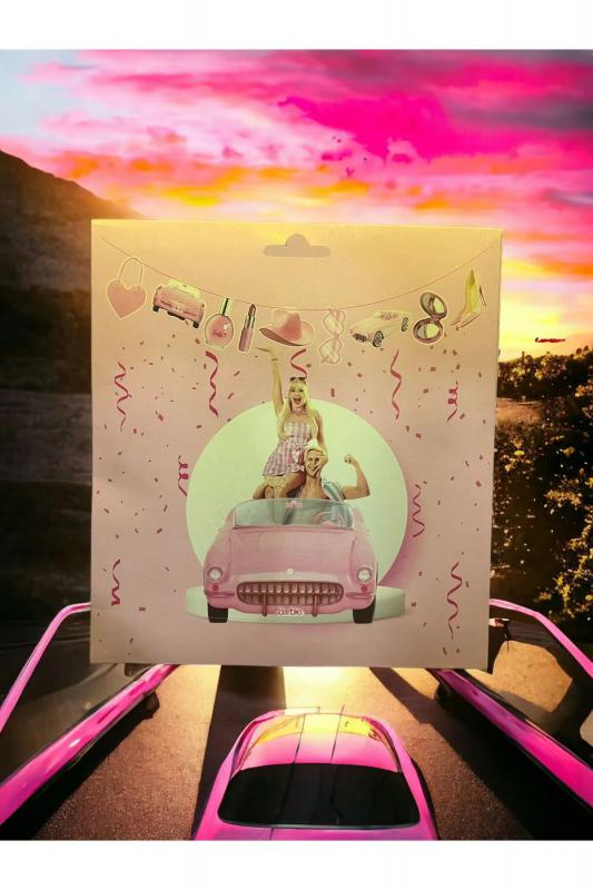 Happyland Barbie Dekoratif Banner Barbie Figürlü Banner Doğum Günü Süs Dekor