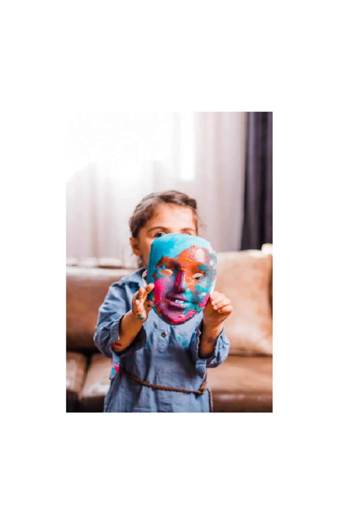 Happyland Beyaz Maske Halloween Kağıt 2 Adet