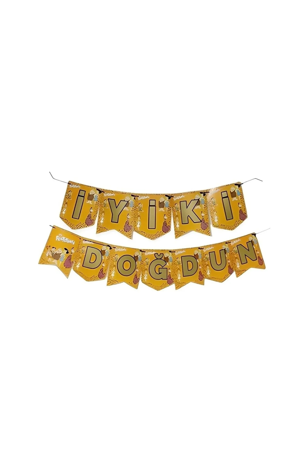 Happyland Taş Devri Konsept Iyiki Doğdun Banner Yazı