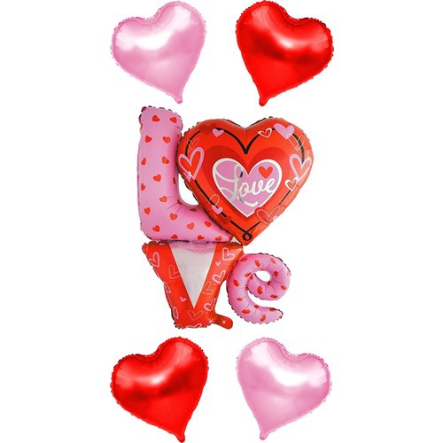 Happyland Love Kalpli Folyo Balon Seti 5’li