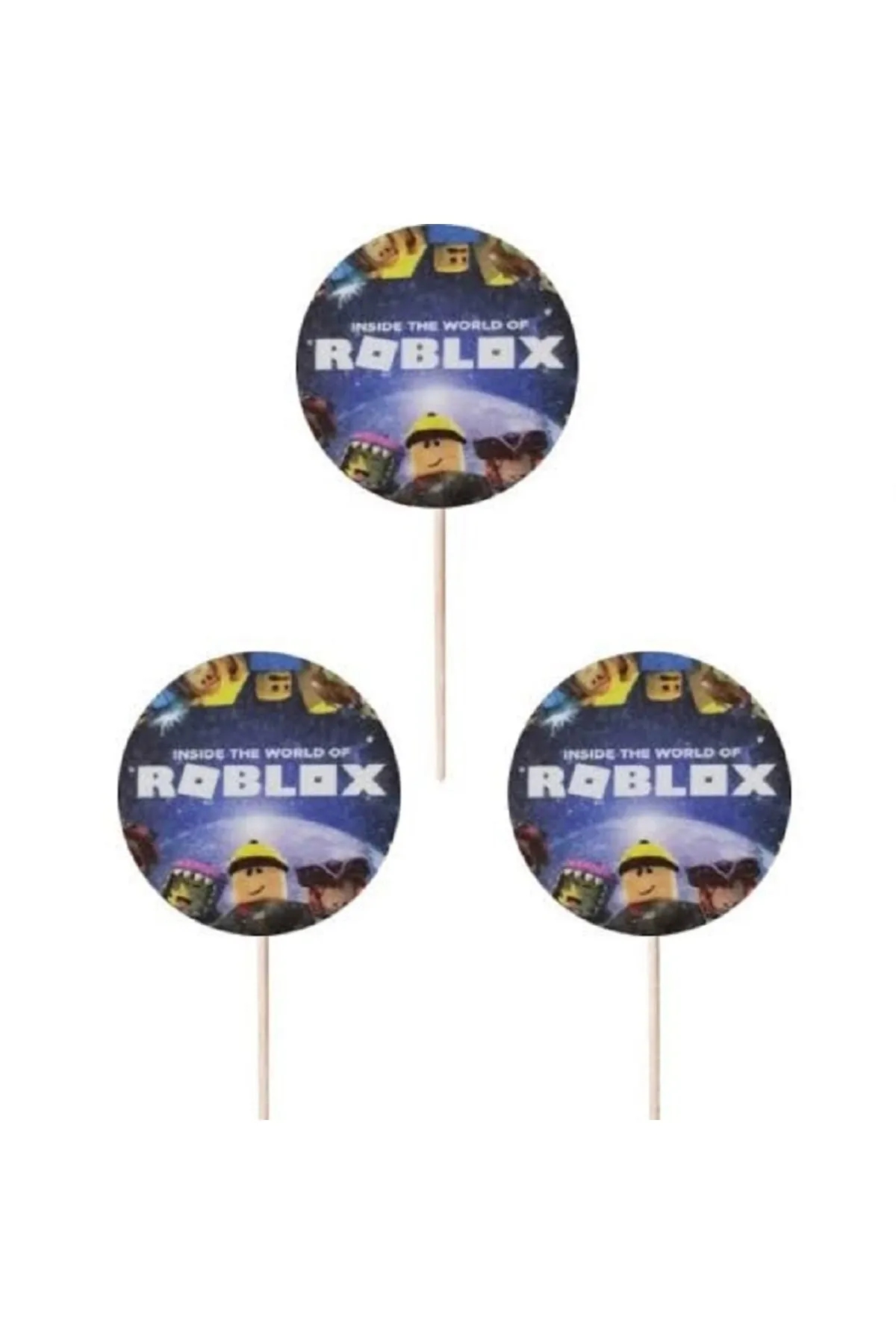 Happyland Roblox Temalı Doğum Günü Süsü Muffen Kürdanı Roblox Sunum Kürdanı
