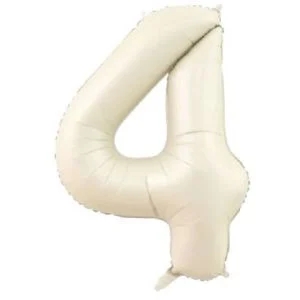 4- RAKAM 34 İNC KREM RENK BALON 76 CM