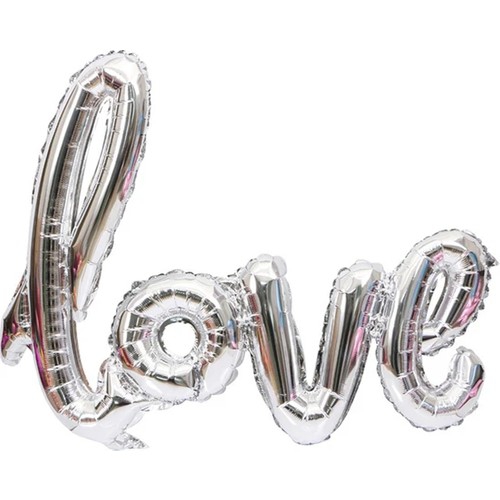 Happyland Love Imza Gümüş Folyo Balon