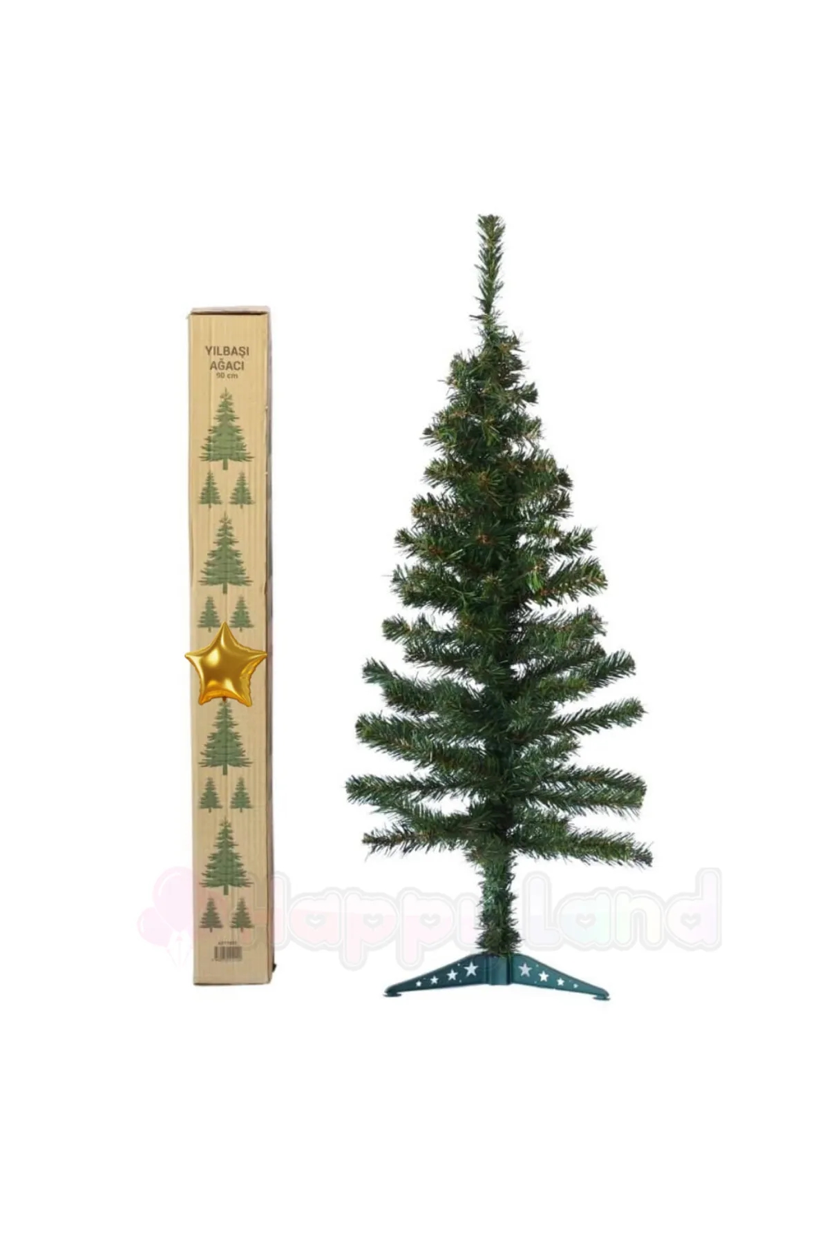 Happyland Yılbaşı Çam Ağacı 90 Cm 76 Dal Kutulu Yılbaşı Ağacı 