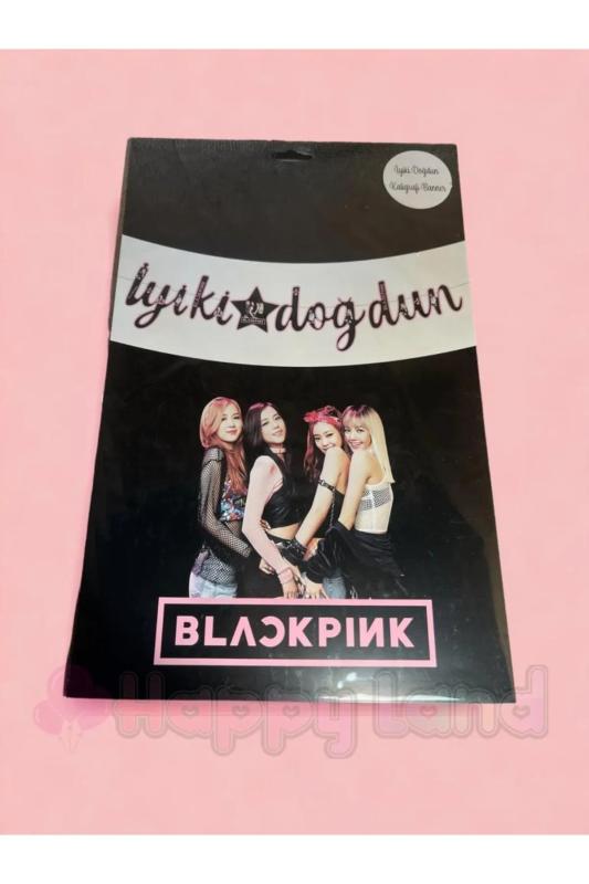 Happyland Black Pink Dekoratif Kaligrafi New Banner Iyiki Doğdun Yazısı 1 Adet Banner Yazı