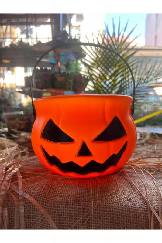 Happyland Halloween Büyük Boy Balkabağı Şeker Kutusu 1 adet cm no 5 Halloween Şeker Kutusu