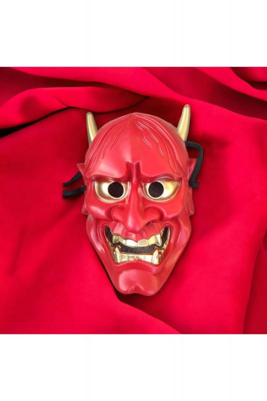 Happyland Halloween Şeytan Maskesi Plastik 1 Adet Cadılar Bayramı Korkunç Balo Maske