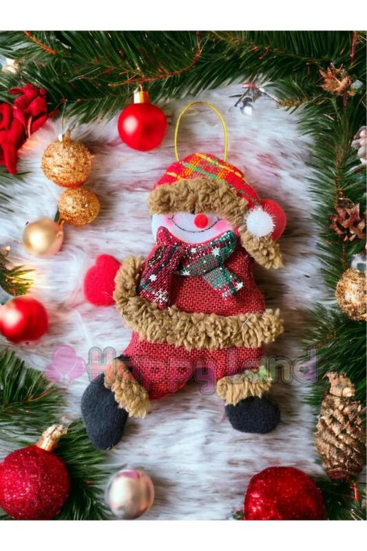 Happyland Yılbaşı Sevimli Kardanadam Model 1 Adet Asma Süs Yılbaşı Ağacı Süsü Yeni Yıl Dekor
