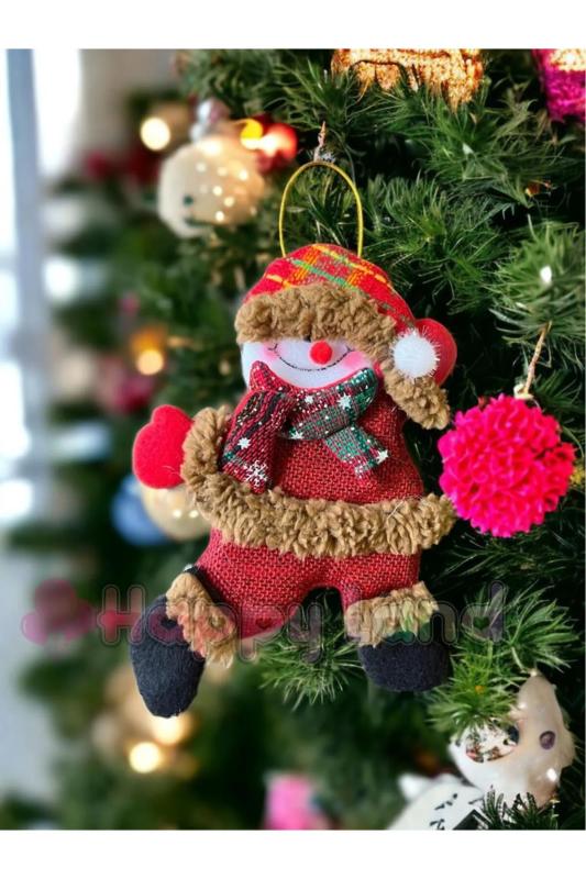 Happyland Yılbaşı Sevimli Kardanadam Model 1 Adet Asma Süs Yılbaşı Ağacı Süsü Yeni Yıl Dekor